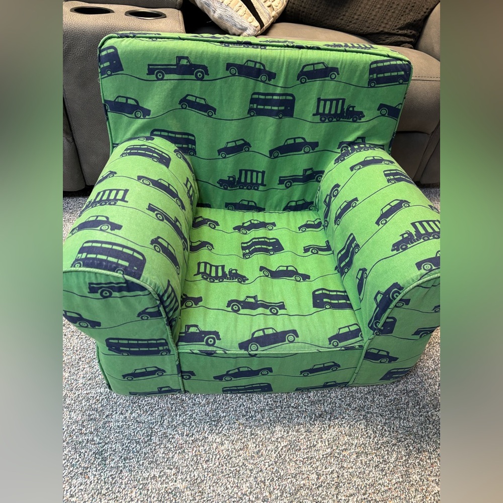 Pottery Barn Kids Anywhere Chair Slip Cover - Medium/Kids Size cars trucks